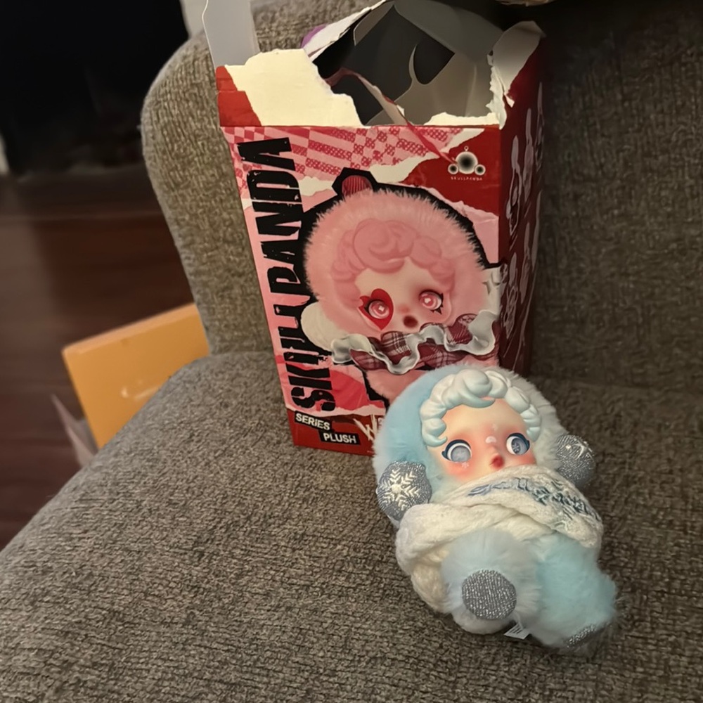 Blue and Pink Plush Toy